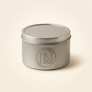 brushed steel treat tin — Propteries Pet Co.